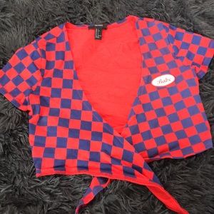 Blue/red Crop top